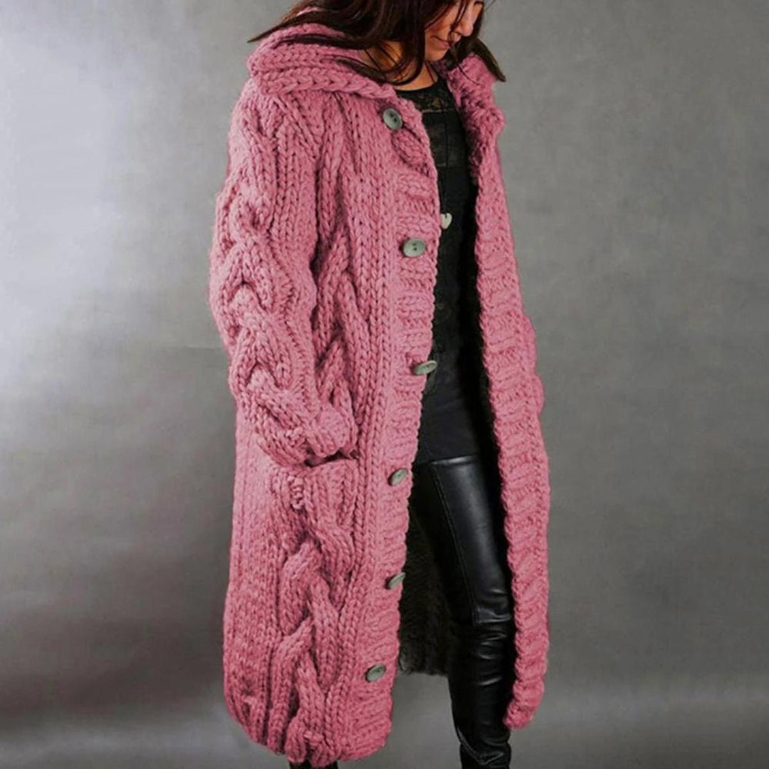 Drune | Damen Gemütlicher Strickmantel mit Langen Ärmeln