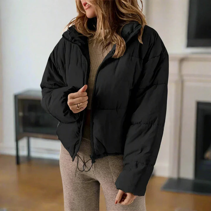Drune | Pufferjacke Kurze Länge Hoher Kragen Reißverschluss Verstellbare Passform