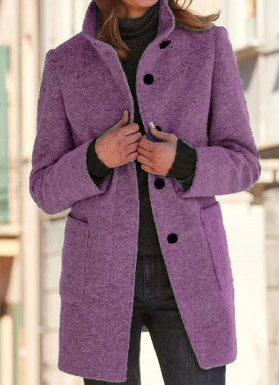 Drune | Damen Eleganter Winter Wollmantel