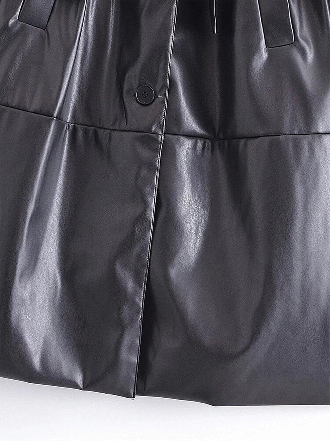 Drune | Damen Kunstleder Trenchcoat mit Modernem Design