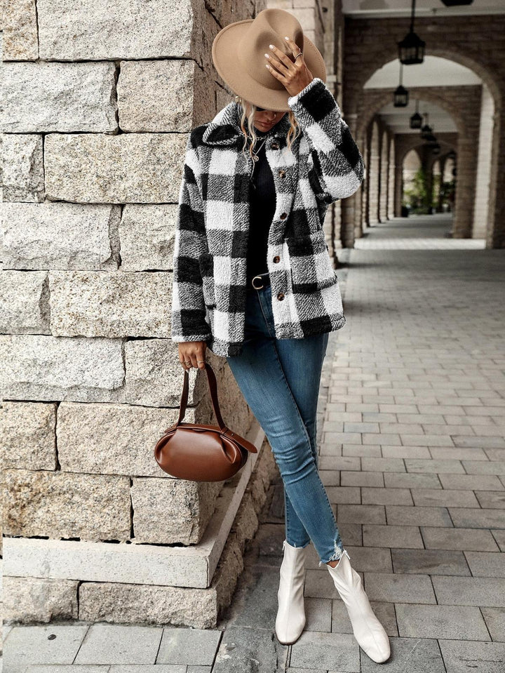 Drune | Damen Flanelljacke mit Knöpfen