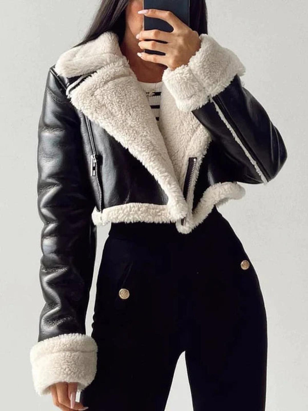 Drune | Damen Fleecegefütterte Kurzjacke