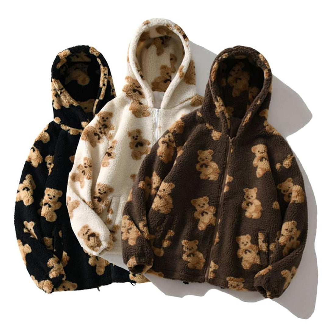 Drune | Damen Kapuzen Fleece Weste Warme Winter Schicht