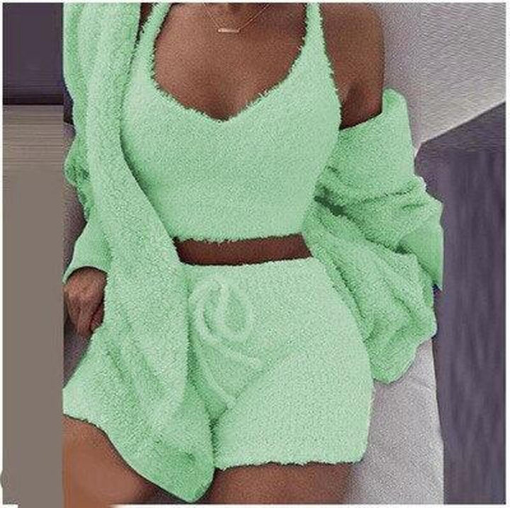 Drune | Damen Strickfleece Drei Teiliges Satz