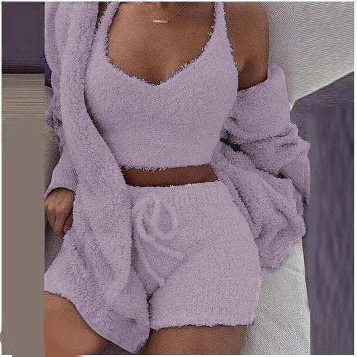 Drune | Damen Strickfleece Drei Teiliges Satz
