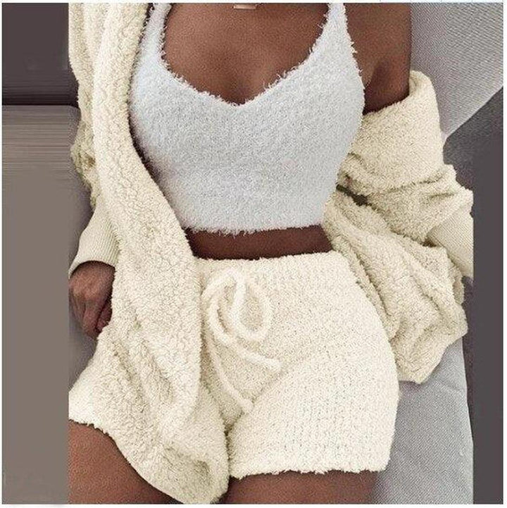 Drune | Damen Strickfleece Drei Teiliges Satz