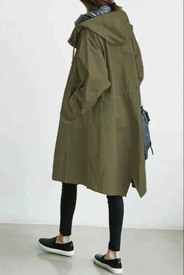 Drune | Damen Leichte Kapuzen Windbreaker Jacke Wasserabweisend