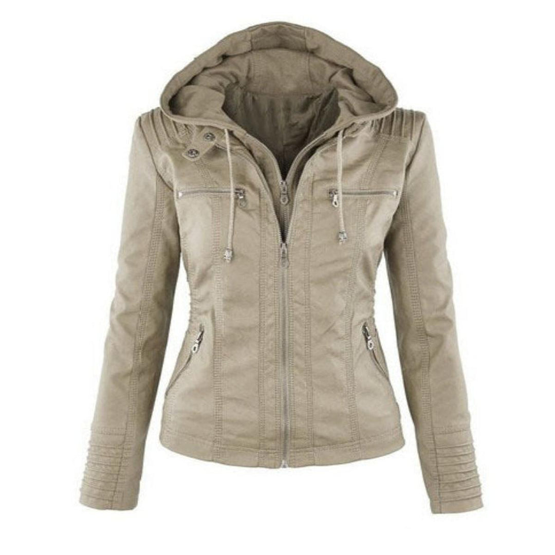 Drune | Damen Leichte Leder Sommerjacke