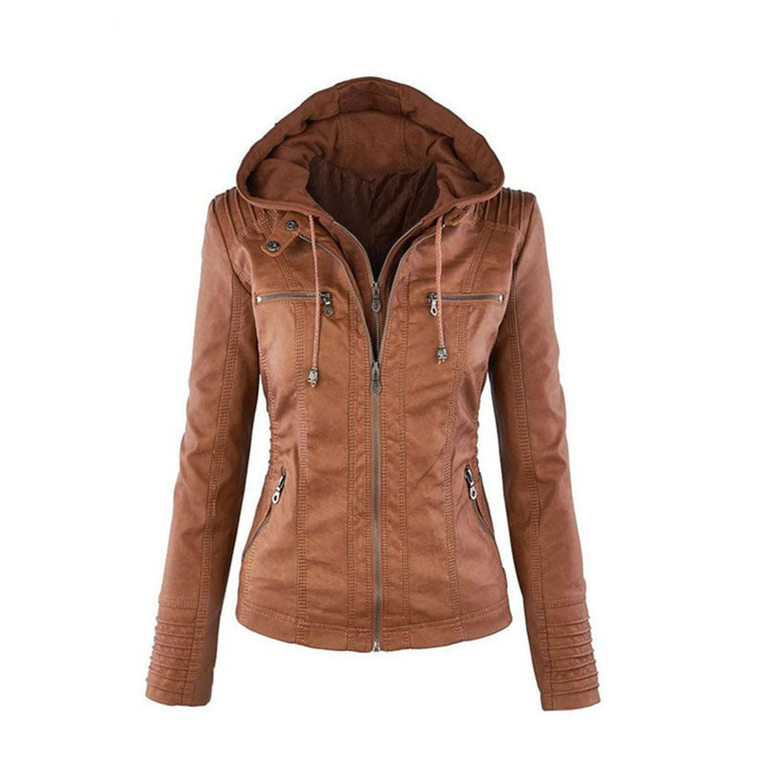 Drune | Damen Leichte Leder Sommerjacke