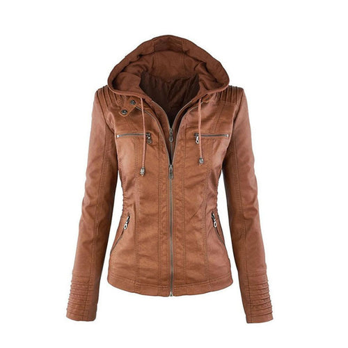 Drune | Damen Leichte Leder Sommerjacke