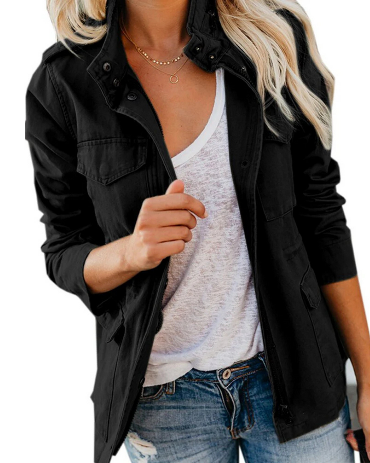 Drune | Utility Jacke für Damen, Lässige Größenlänge