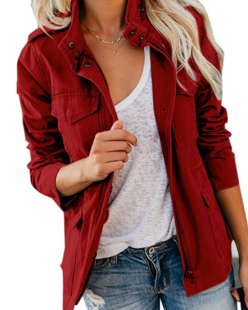 Drune | Utility Jacke für Damen, Lässige Größenlänge