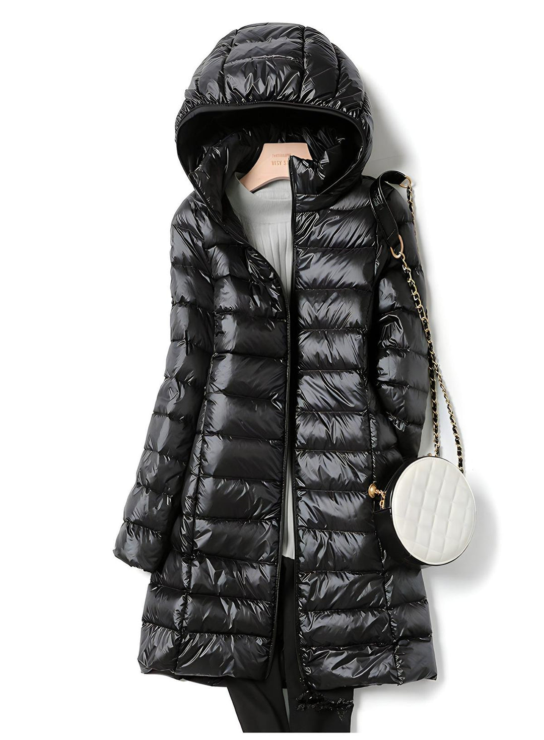 Drune | Damen Lang Downjacke mit Abnehmbarer Kapuze