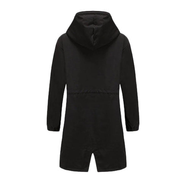 Drune | Damen Langer Trenchcoat mit Kapuze Für Übergangsjahreszeiten