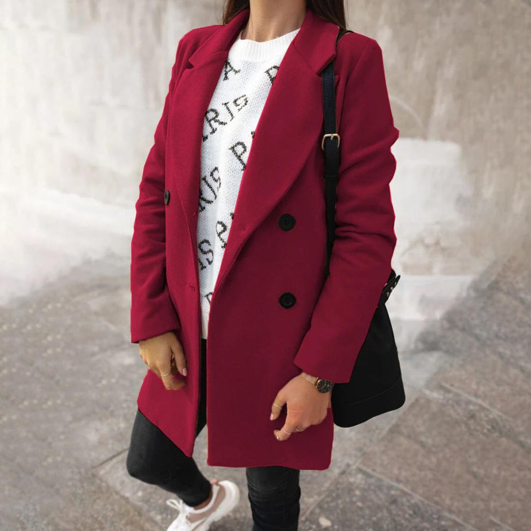 Drune | Damen Langer Wintermantel mit Pelzkragen und Wasserdichtem Design