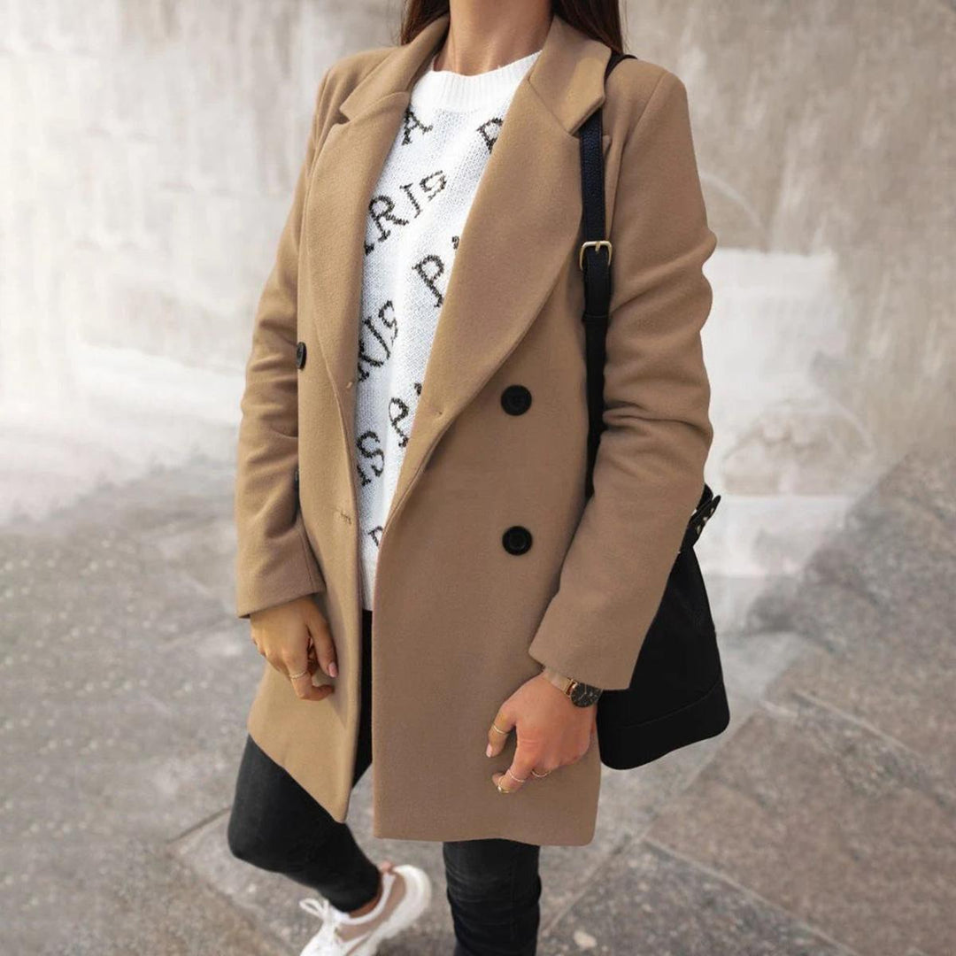 Drune | Damen Langer Wintermantel mit Pelzkragen und Wasserdichtem Design