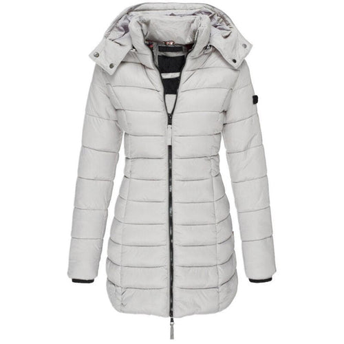 Drune | Damen Lange Winter Parka Jacke mit Kapuze und Daunenfüllung
