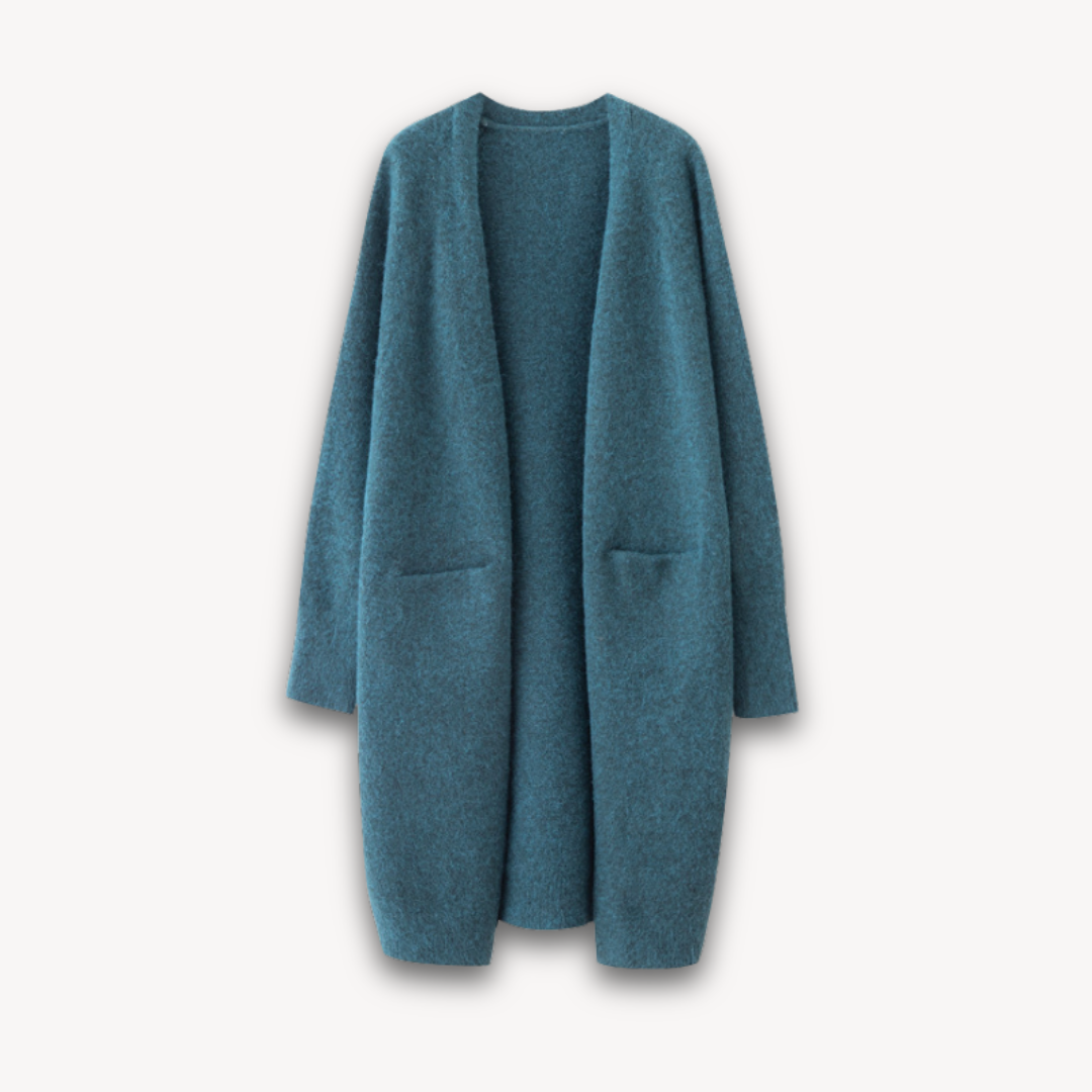 Drune | Damen Lange Cardigan Jacke Gemütlich Strick Stil