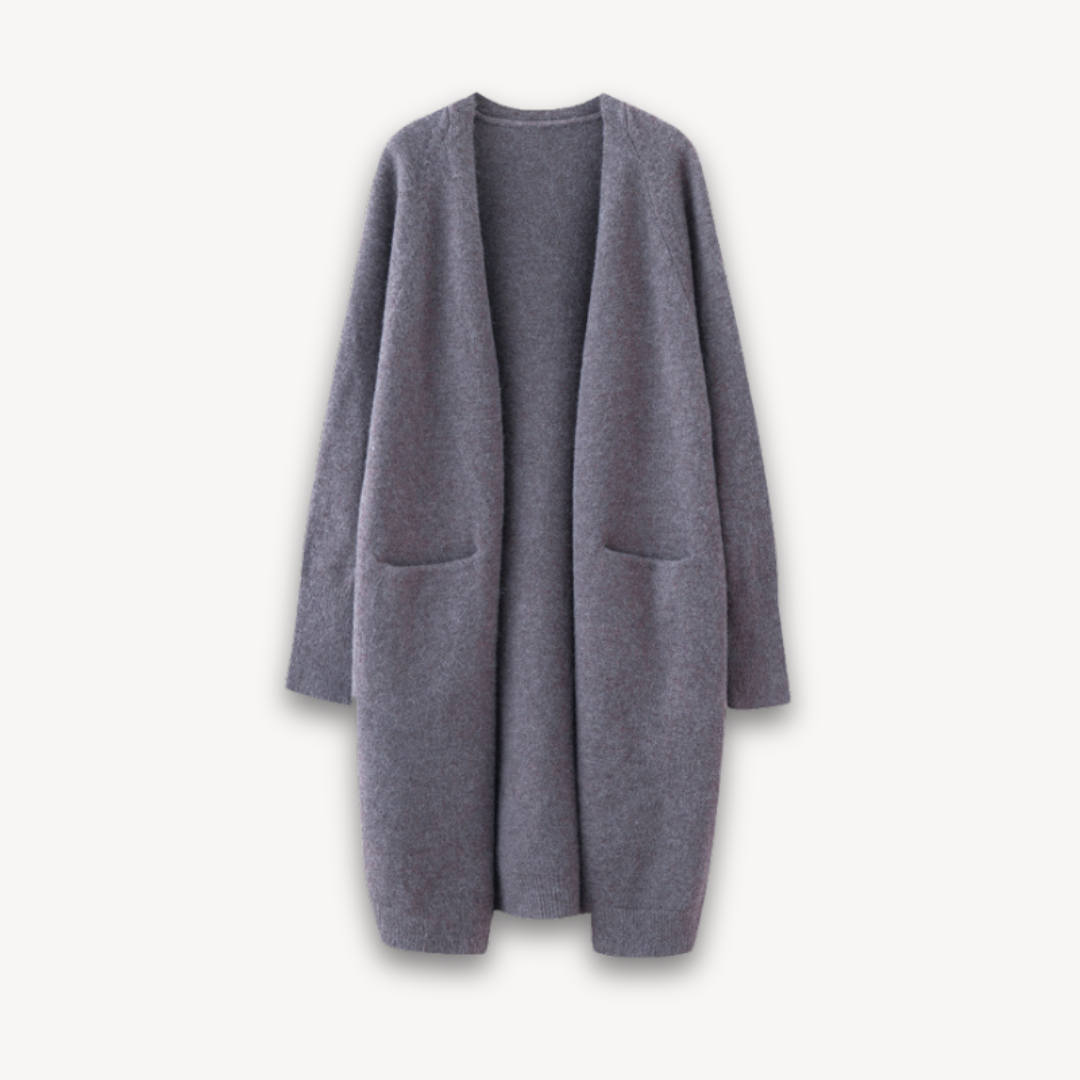 Drune | Damen Lange Cardigan Jacke Gemütlich Strick Stil