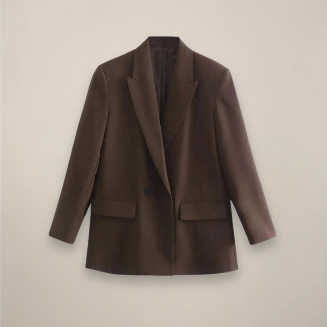 Drune | Oversized Doppelreiher Blazer Mantel – Langer Smarter Jacke für Herbst/Winter