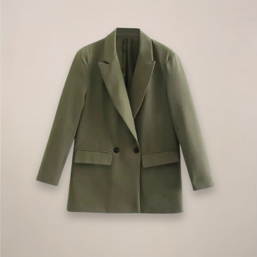 Drune | Oversized Doppelreiher Blazer Mantel – Langer Smarter Jacke für Herbst/Winter