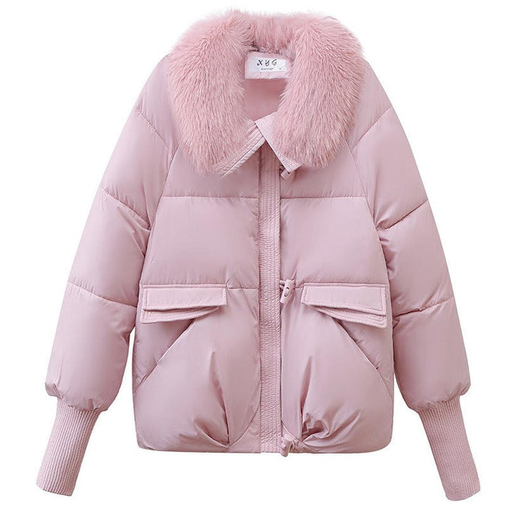 Drune | Damen Übergröße Puffer Wintermantel mit Pelzkragen