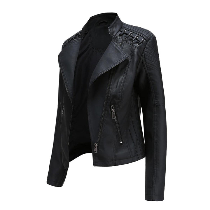 Drune | Damen PU-Leder Motorradjacke Für Freizeit und Outdoor Bekleidung