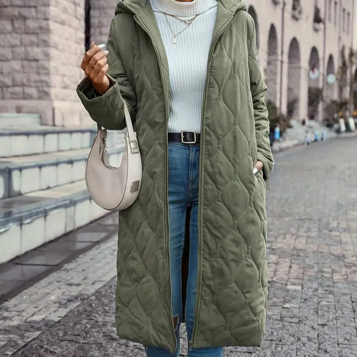 Drune | Frauen Gepolsterte Jacke mit Kapuze Weiche Fütterung Komfort