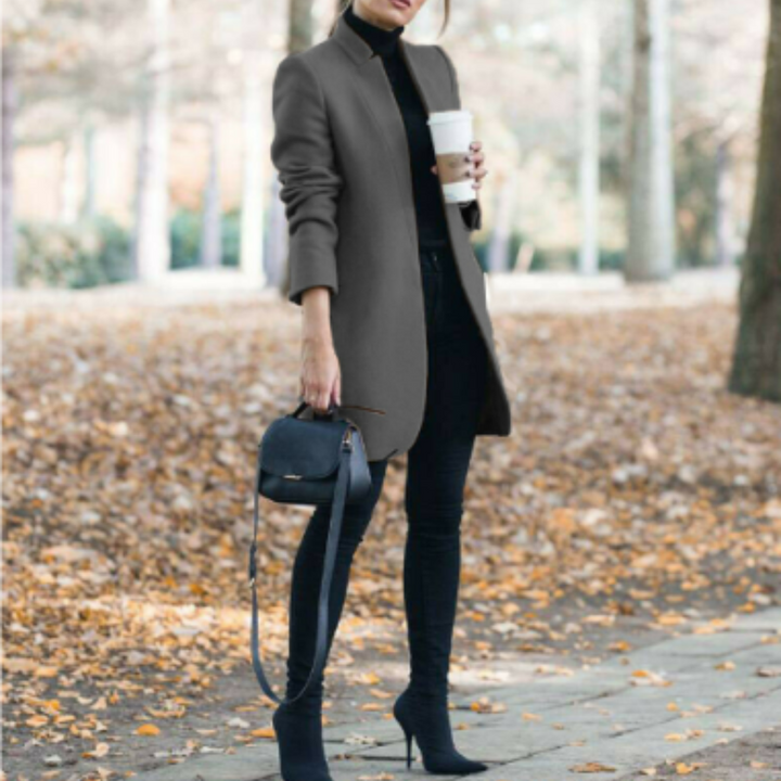 Drune | Damen Wintermantel mit Stehkragen und Zeitlosem Design