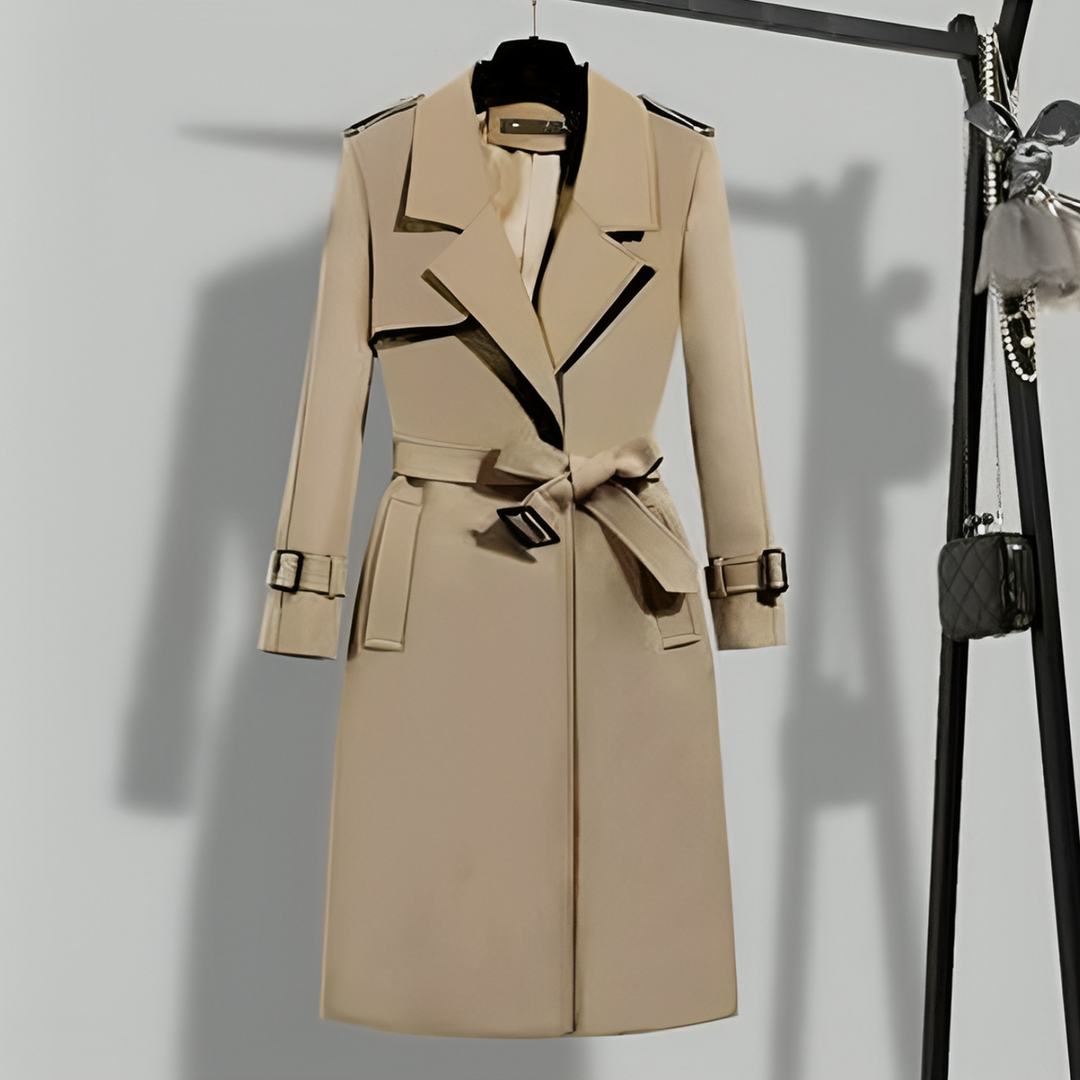 Drune | Frauen Maßgeschneiderter Trenchcoat mit Abnehmbarem Taillengürtel