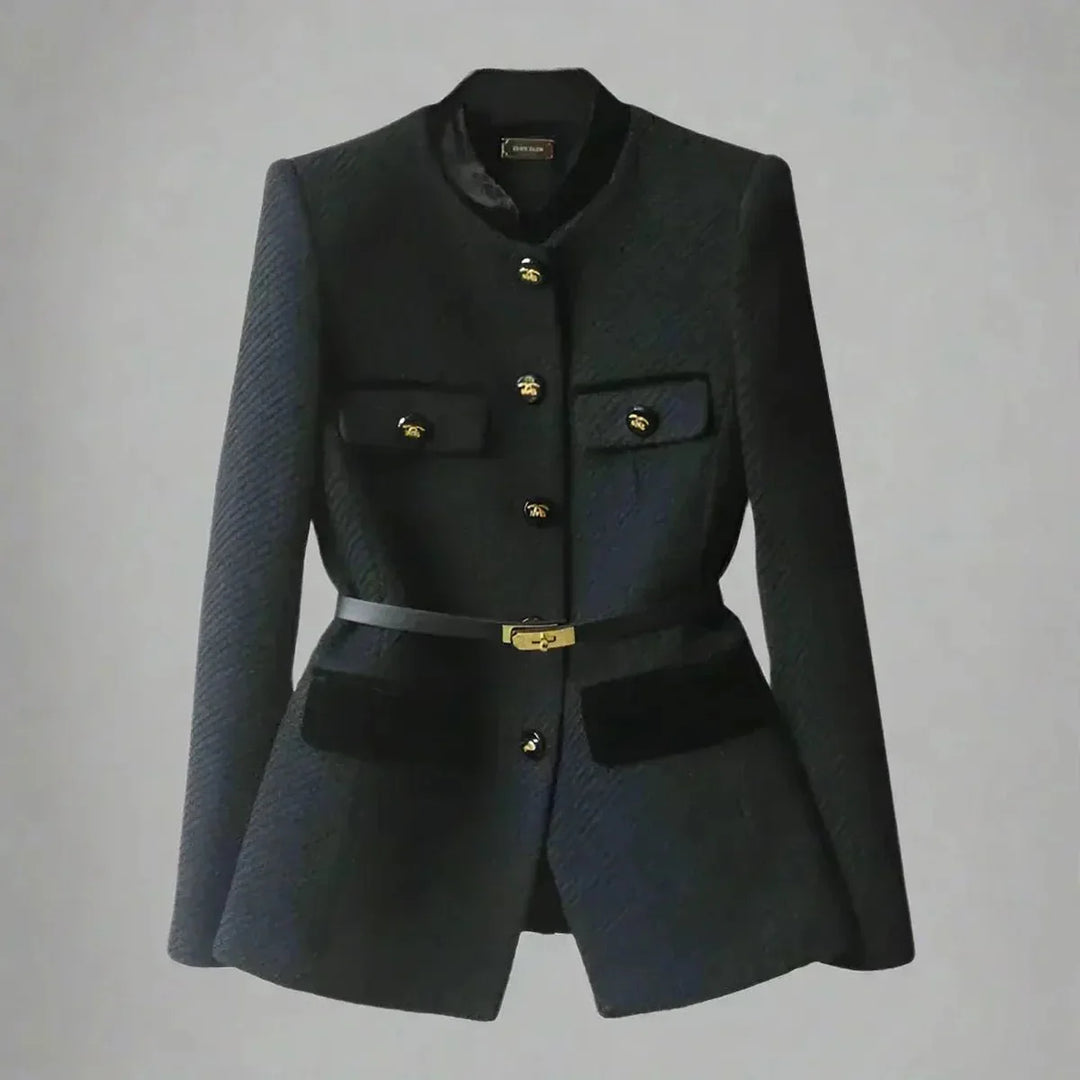 Drune | Damen Maßgeschneiderter Wollmantel mit Gürtel