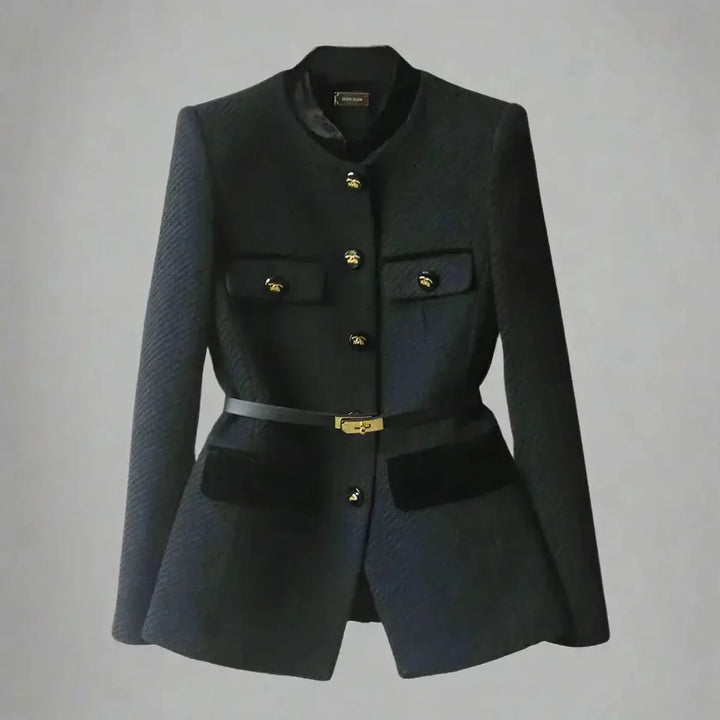 Drune | Damen Maßgeschneiderter Wollmantel mit Gürtel