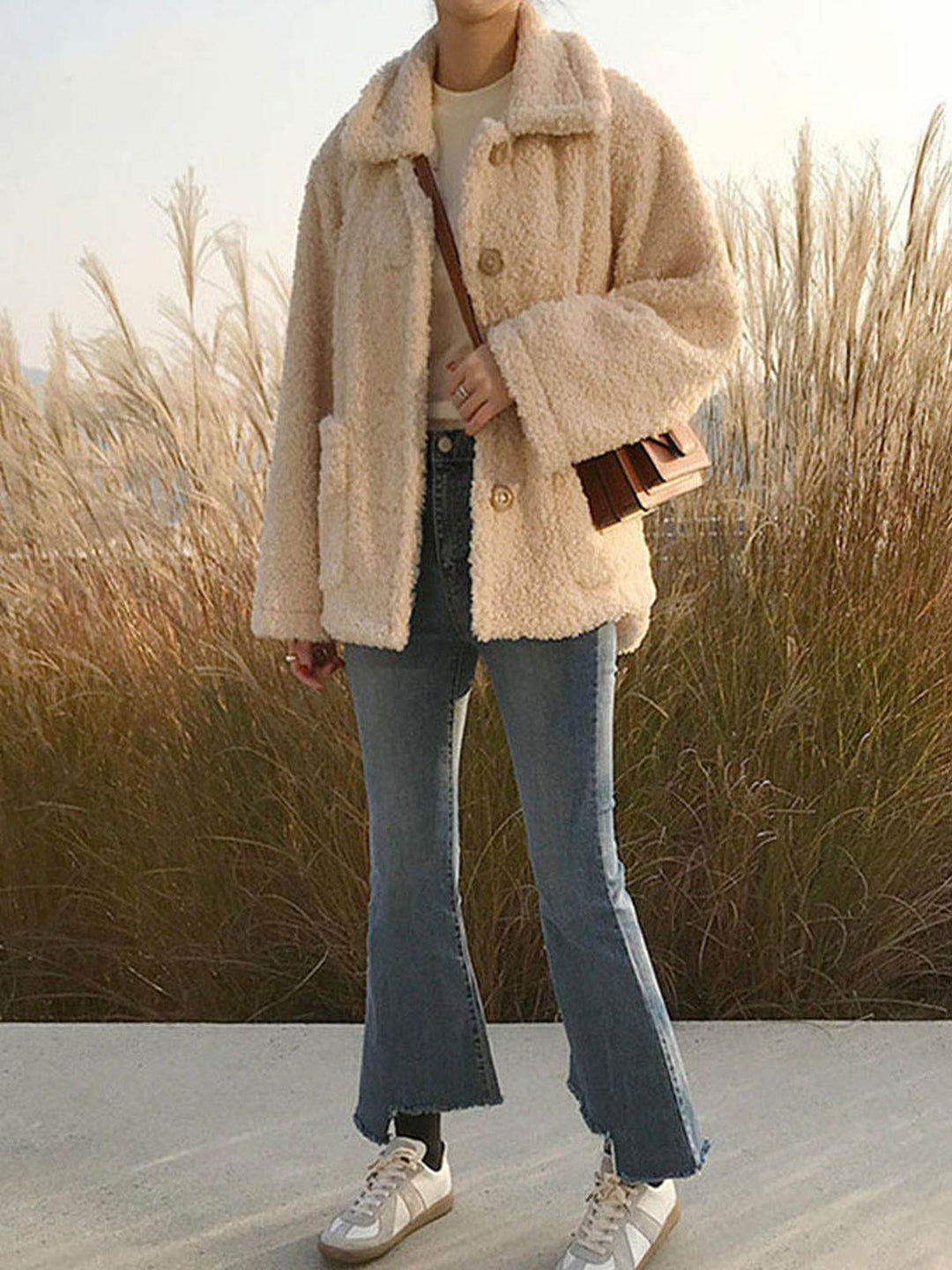 Drune | Damen Teddy Fleece Jacke