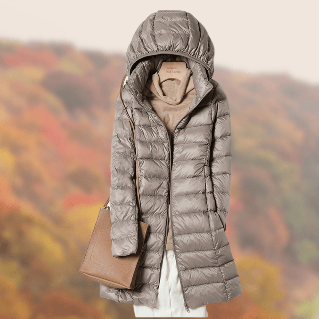Drune | Damen Ultra Leicht Daunenjacke mit Kapuze