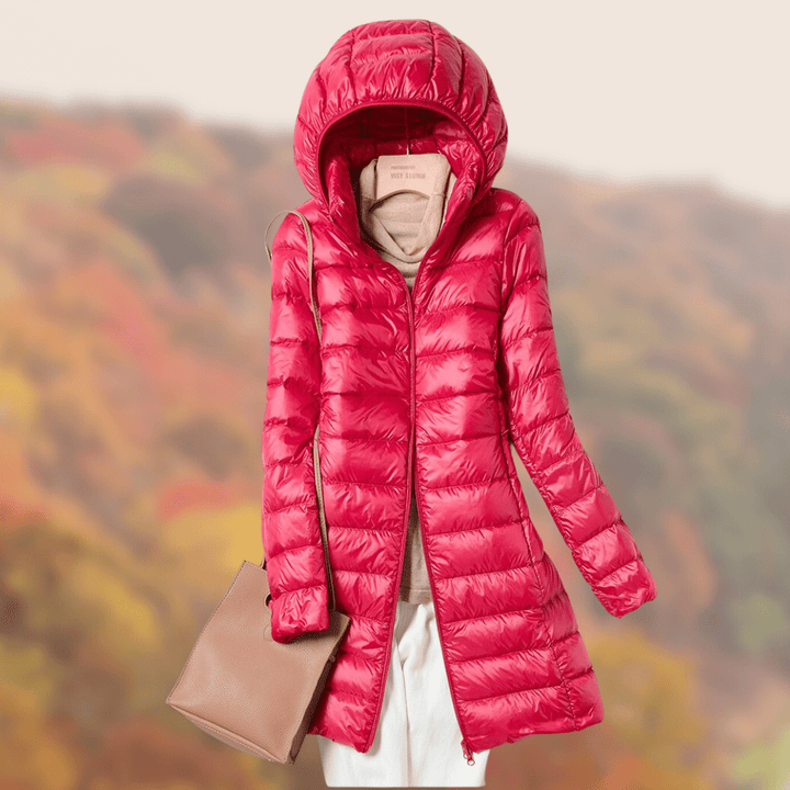 Drune | Damen Ultra Leicht Daunenjacke mit Kapuze