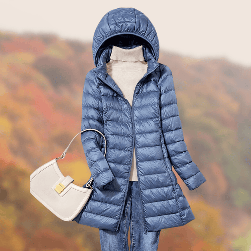 Drune | Damen Ultra Leicht Daunenjacke mit Kapuze