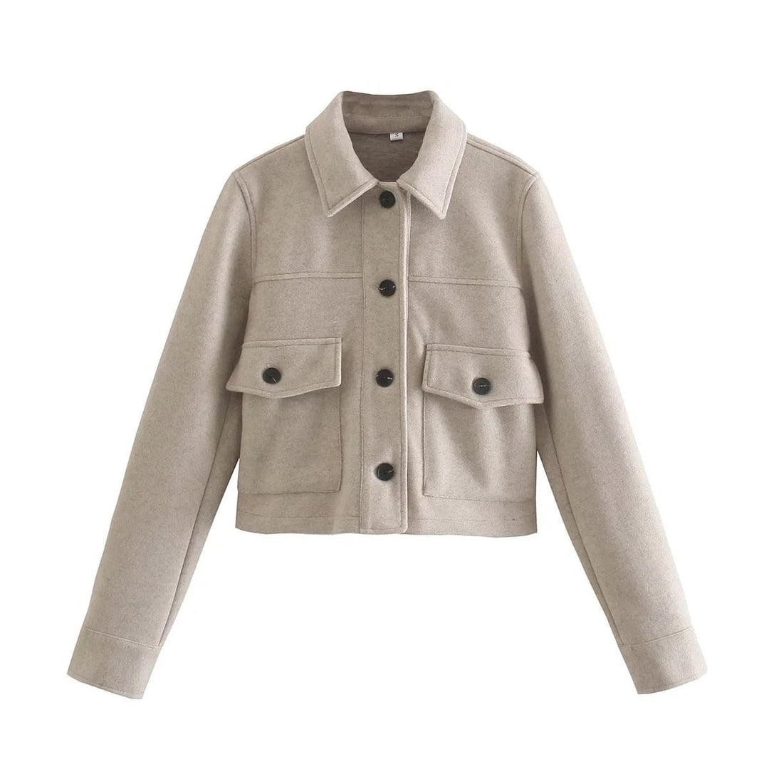 Drune | Damen Weinlese Retro Jacke mit Klassischem Design