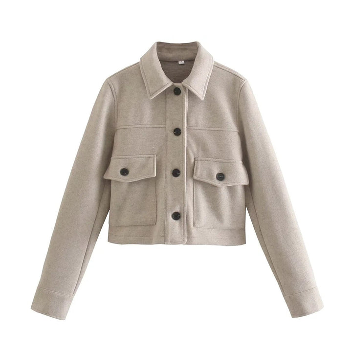 Drune | Damen Weinlese Retro Jacke mit Klassischem Design
