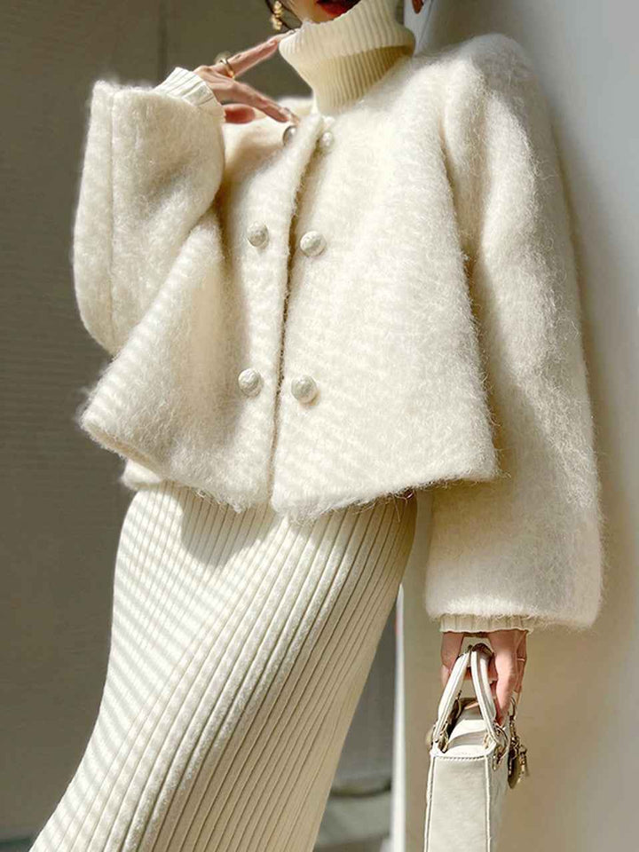 Drune | Mantel Damen - Elegantes Kurzes Knopf-Front-Design für Wärme