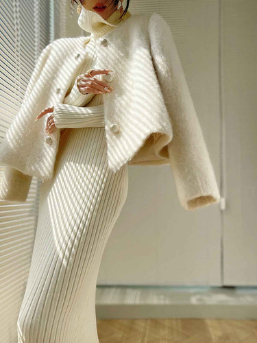 Drune | Mantel Damen - Elegantes Kurzes Knopf-Front-Design für Wärme