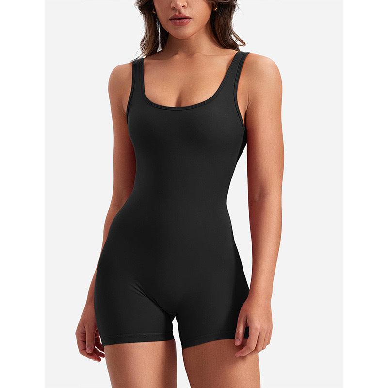 Drune | Ärmellos Scrunch Bum Kurzer Jumpsuit Jumpsuit Fitnessbekleidung