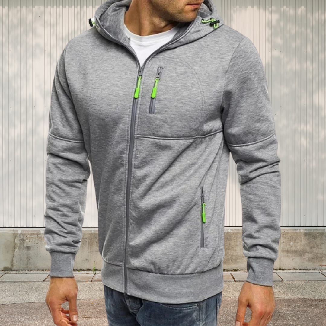 Drune | Sportliche Herren Kapuzenjacke mit Reißverschluss