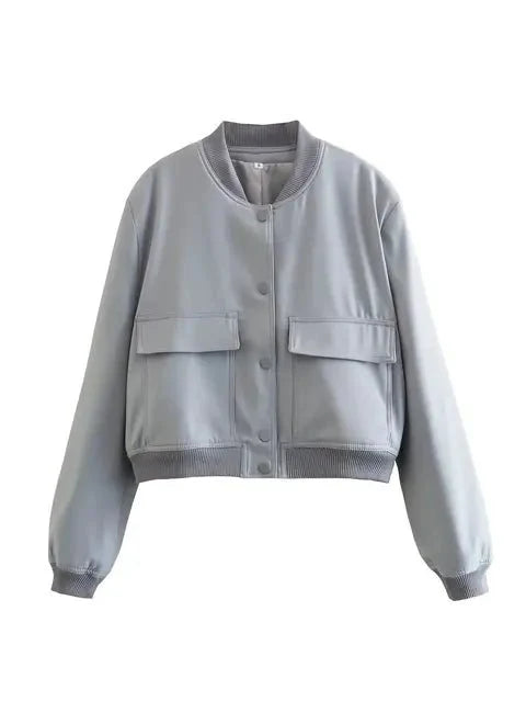 Drune | Cropped Bomberjacke - Schick & Leicht - Reißverschluss - Lässiger Street Style
