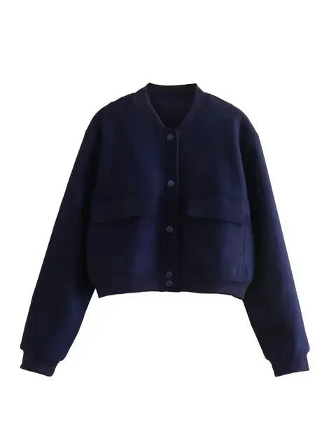 Drune | Cropped Bomberjacke - Schick & Leicht - Reißverschluss - Lässiger Street Style
