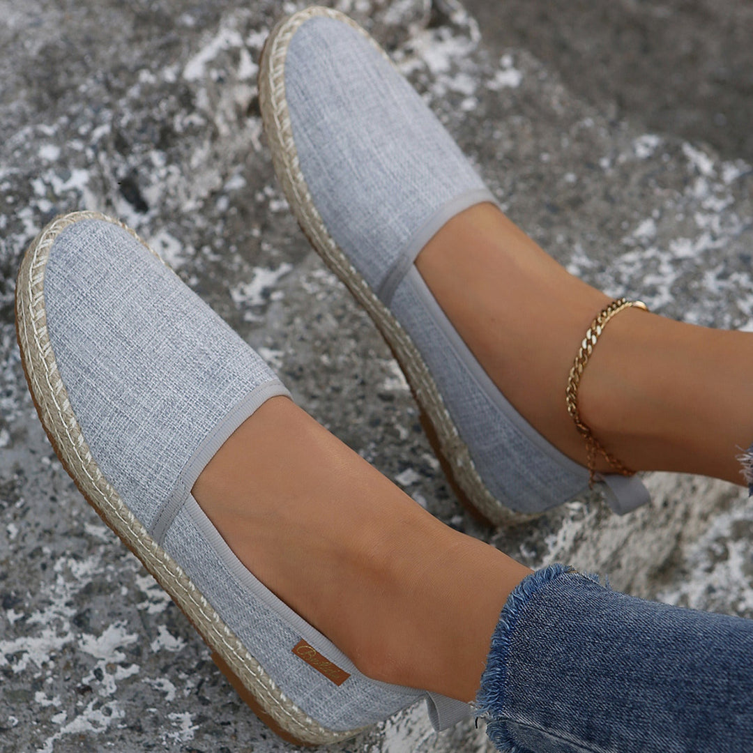 Drune | Flache Canvas Espadrilles Mit Kontrastierenden Paneelen