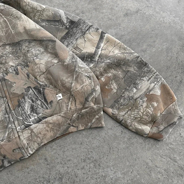 Drune | Retro Unisex Hoodie mit Camouflage-Muster