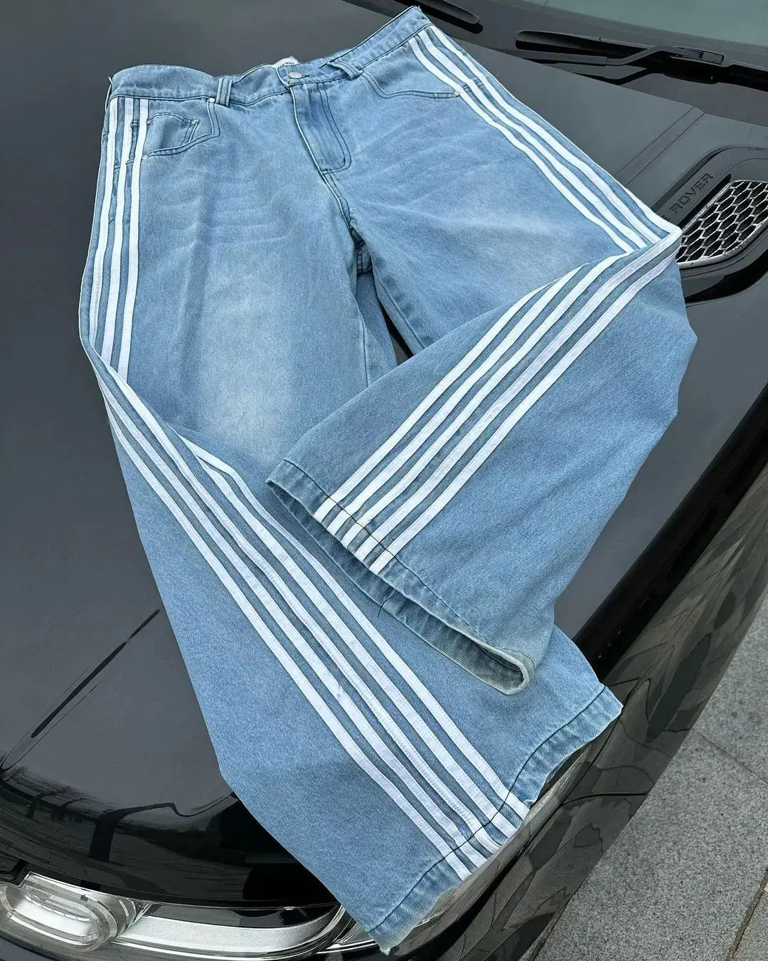 Drune - Baggy-Jeans mit hoher Taille