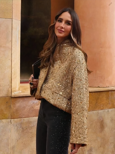 Drune | Jacke mit goldenen Pailletten