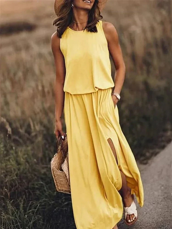 Drune | Entspanntes Weißes Maxikleid