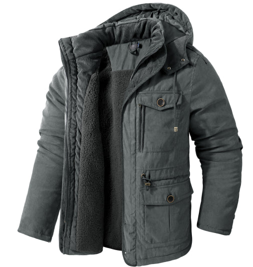 Drune | Herren Winterjacke Mit Kapuzen Design Und Taschen Detail